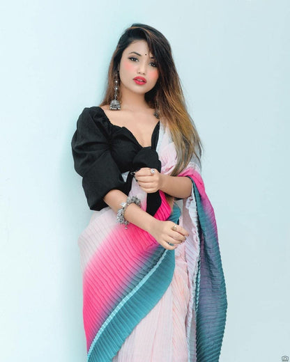Vasthrlay Georgette Classic Saree with decorative traditional design