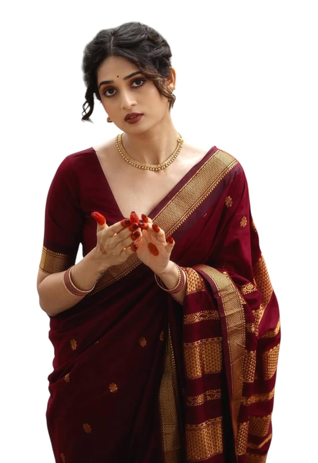 Vasthrlay Classic Kanjivaram Banarasi Wedding Saree for festive occasions
