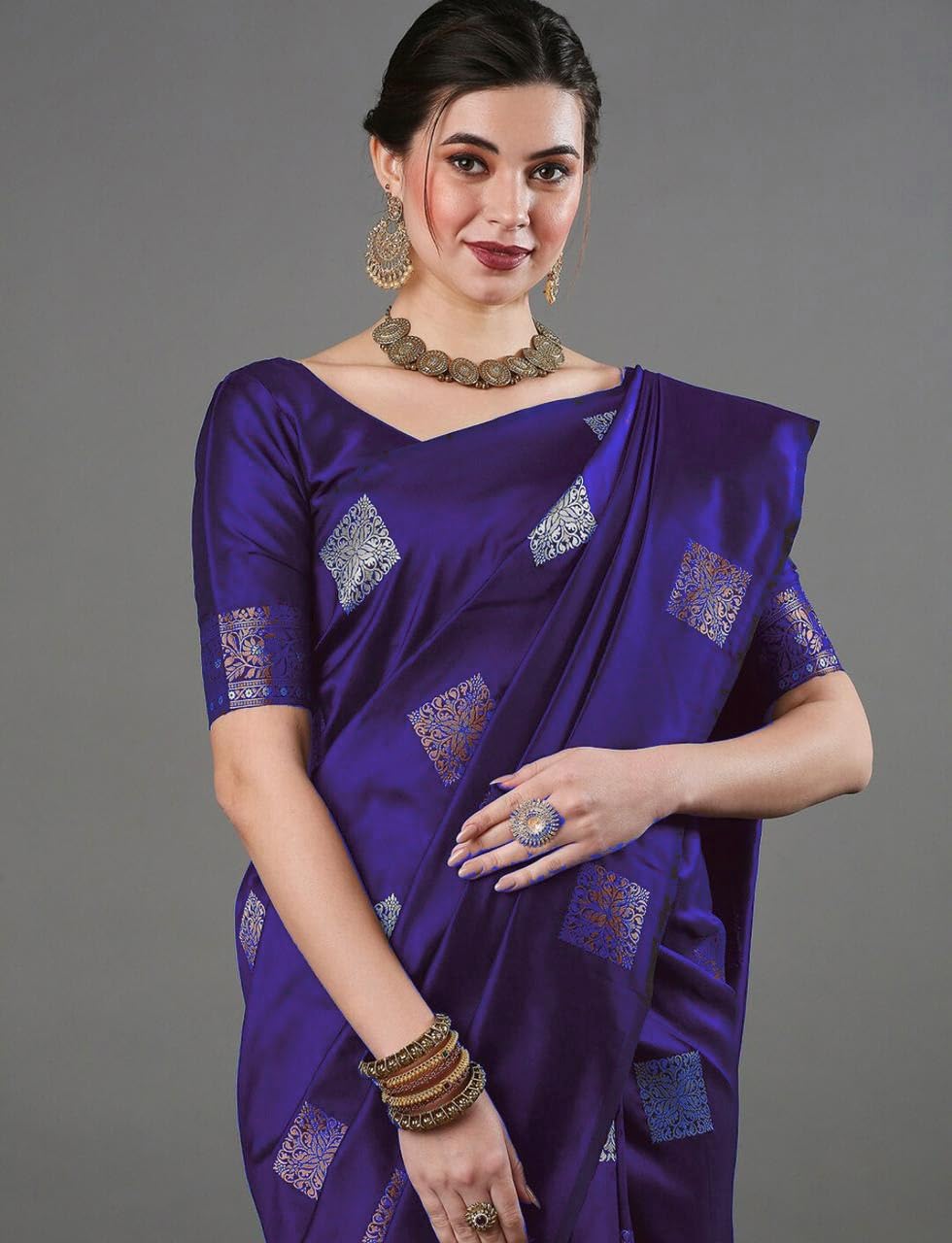 Vasthrlay Banarasi Classic Saree with decorative traditional design