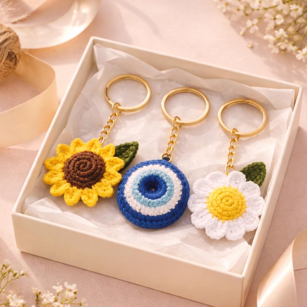 Handmade Crochet Keychain Set (80 g) - image 5