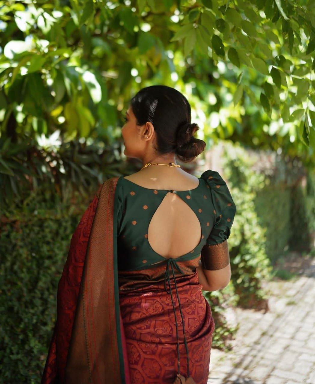 Vasthrlay Maroon Traditional Saree for wedding and party wear styling