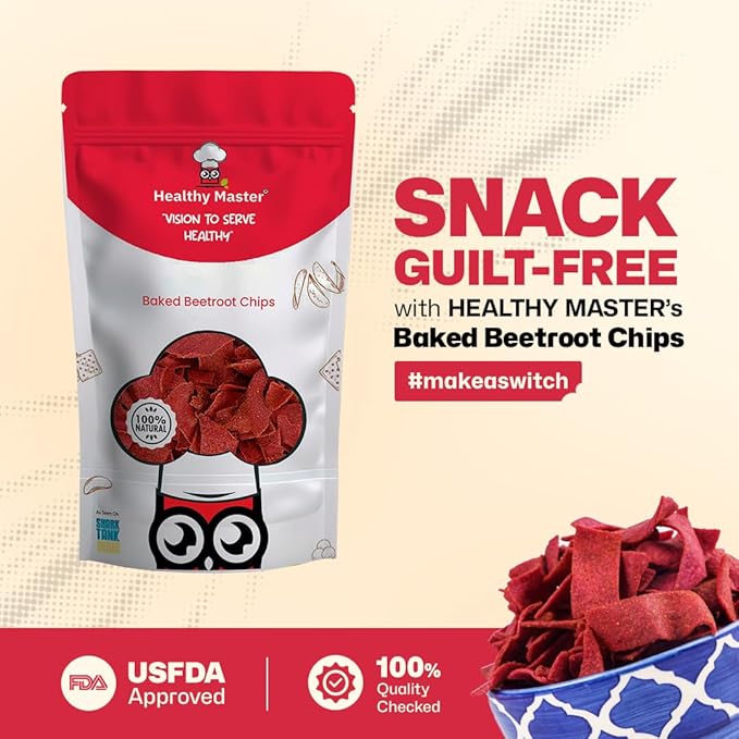HEALTHY MASTER Baked Beetroot Chips - PUSHMYCART