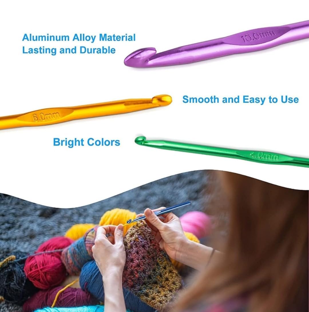 12 Pcs Crochet Needles, Knitting Needles, Crochet Kit - image 5