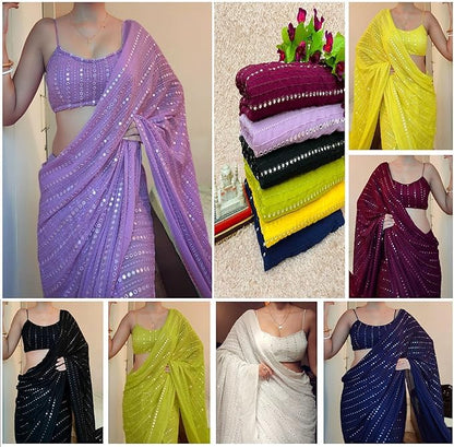 Vasthrlay Lavender Traditional Saree for wedding and party wear styling