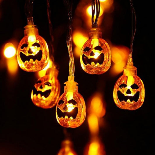 SECRET DESIRE Pumpkin Halloween String Lights 10 LED Battery Powered