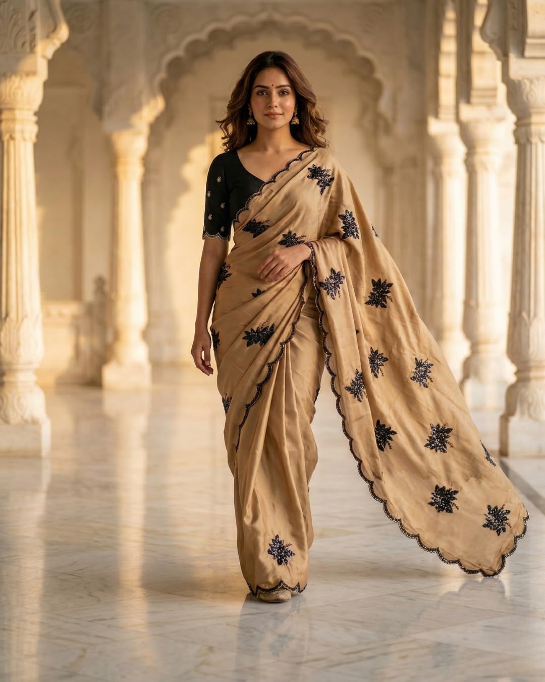 Vasthrlay Ethnic Classic Saree with decorative Embroidered design