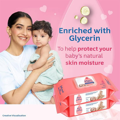 Johnson's Baby Wet Wipes - PUSHMYCART