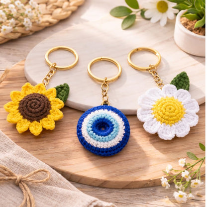 Handmade Crochet Keychain Set (80 g) - image 1