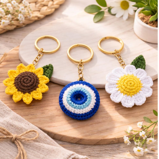Handmade Crochet Keychain Set (80 g) - image 1