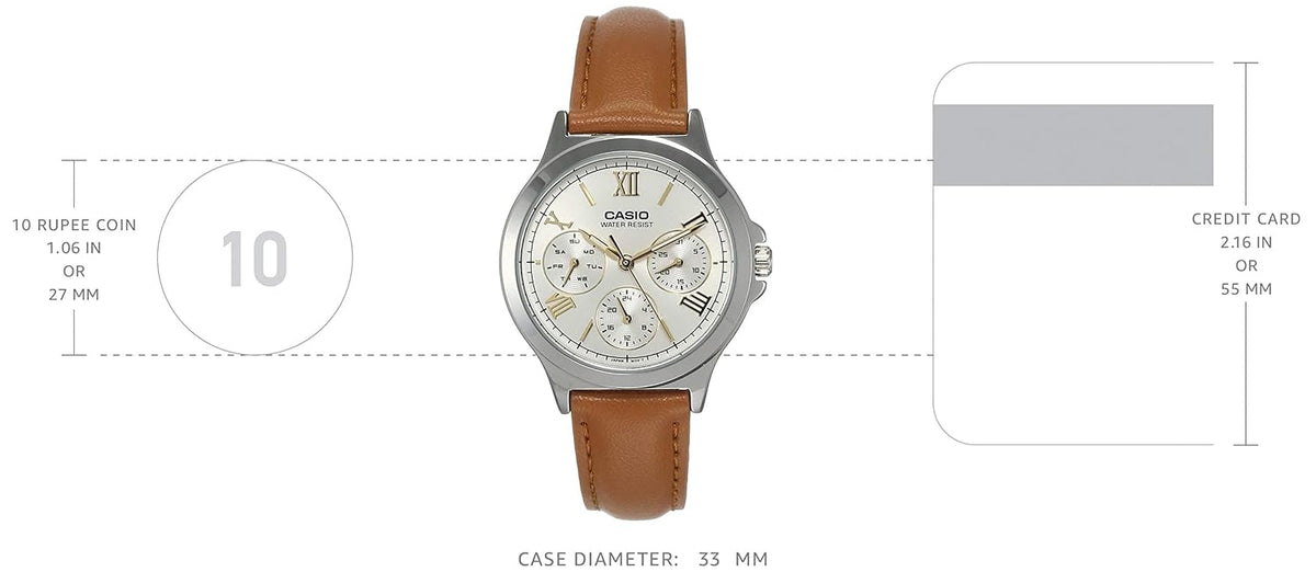 Casio Analog White Dial Womens Watch - LTP-V300L-7A2UDF(A1703)