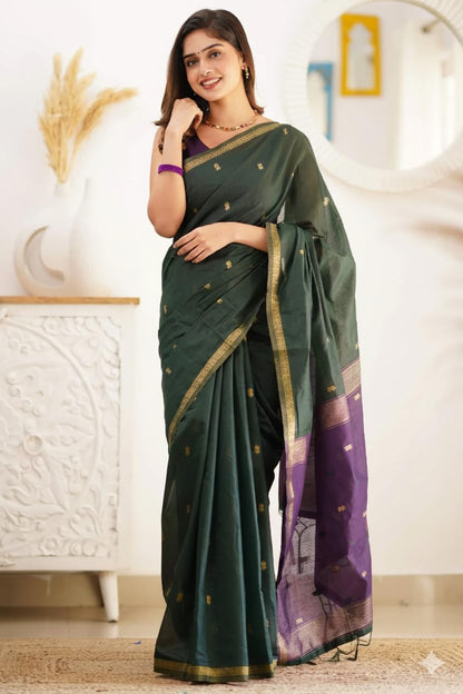 Vasthrlay Banarasi Classic Saree with decorative traditional design