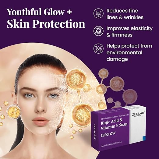 ZEELAB - Zeeglow Kojic Acid & Vitamin E Soap 
