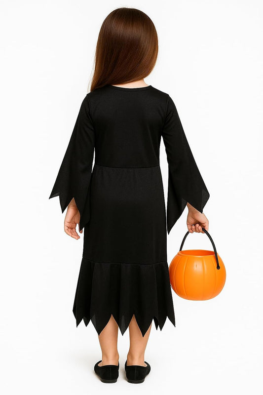 YUPPIN Girls Halloween Black Witch Costume Dress with Bell Sleeves