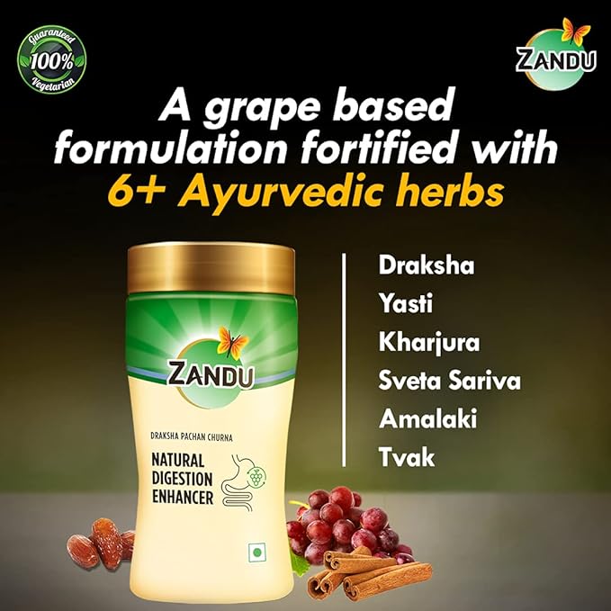 zandu natural digestion enhancer draksha pachan churna