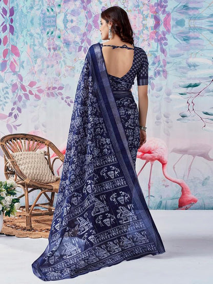 Vasthrlay Printed Saree in Classic with refined ethnic appeal