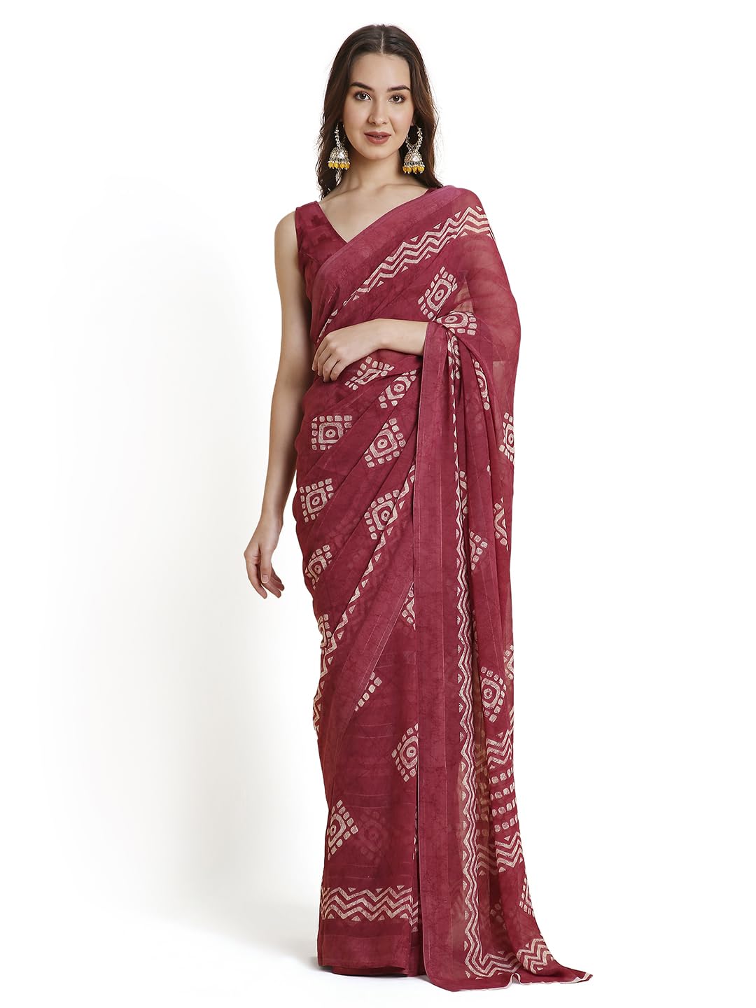 Vasthrlay Rani Georgette Printed Saree for festive ethnic occasions