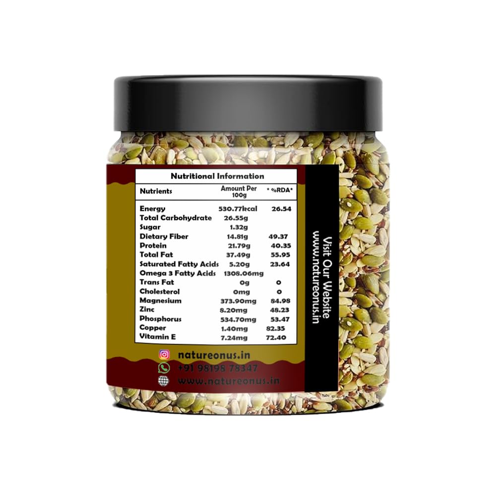 NATUREONUS 7 in 1 Raw Seeds Mix