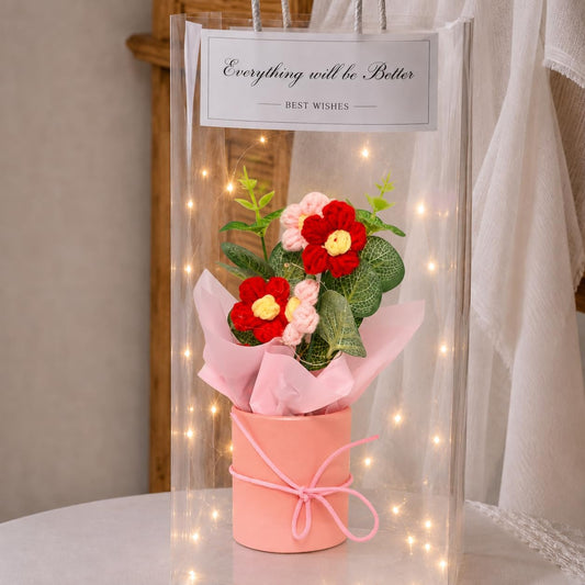 Handmade Crochet Artificial Flowers with Light - image 2