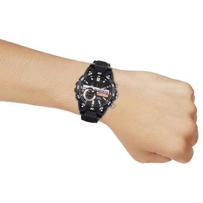 Casio Edifice ECB-40MU-1ADR Black Analog-Digital Dial Black Alcantara Material Band Mens Watch Limited Edition Smartphone Link ED592
