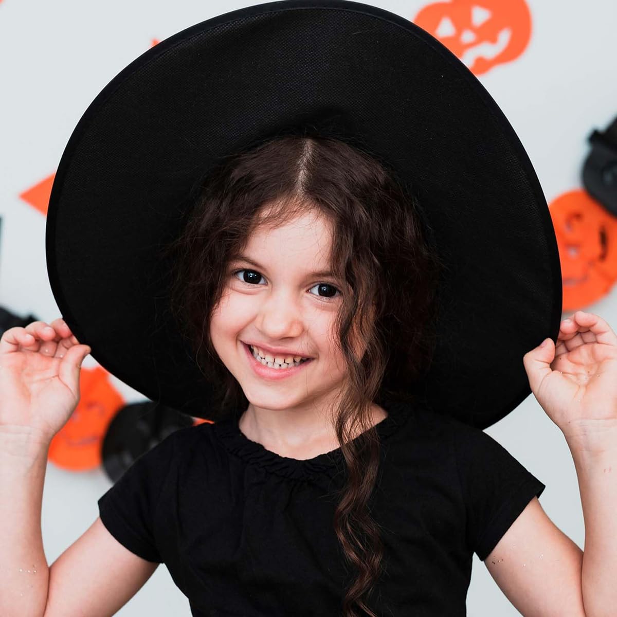 PATPAT Witch Hat with Spider Charm Choker Set Halloween Accessories
