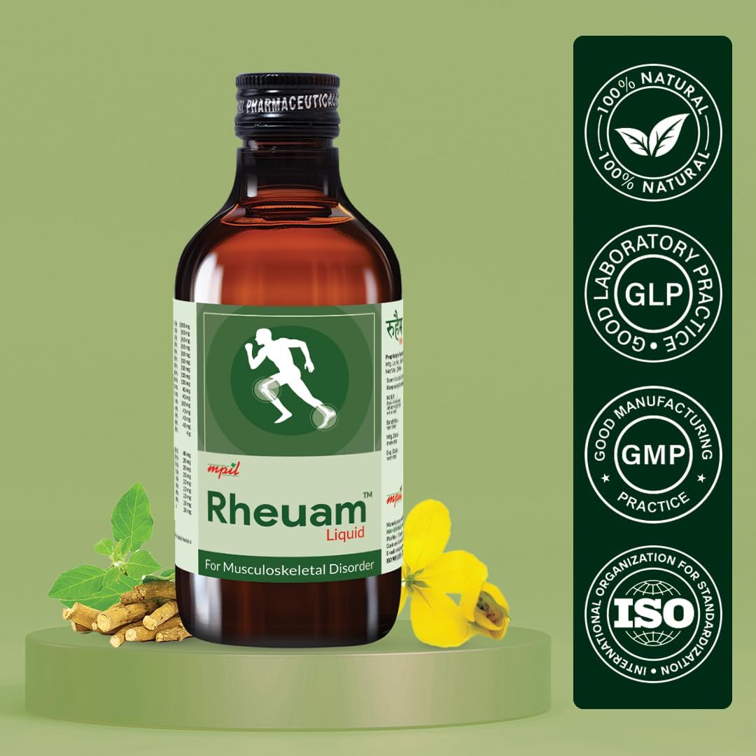Herbal ingredients and gold in MPIL Rheuam, highlighting its traditional Ayurvedic approach to joint care.
