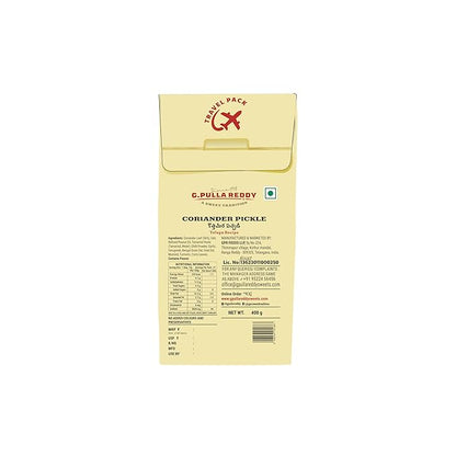 Pulla reddy Coriander Pickle - PUSHMYCART