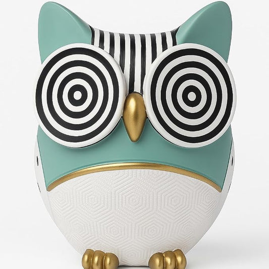 The Spiritual Living Mint Green Resin Owl Statue for Good Luck |  Vastu & Feng Shui