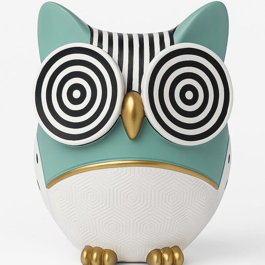The Spiritual Living Mint Green Resin Owl Statue for Good Luck |  Vastu & Feng Shui