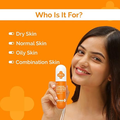 The Derma Co. 1% Hyaluronic Quick-Absorbing Sunscreen Spray
