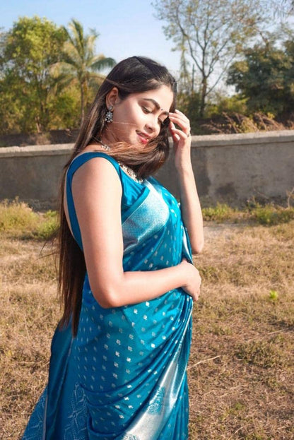 Vasthrlay Banarasi Classic Saree with decorative traditional design