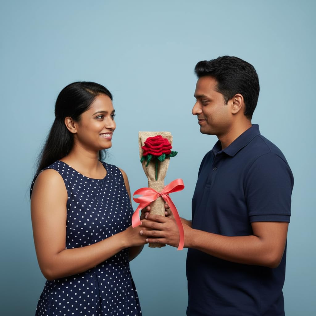 Eco-Friendly Handmade Crochet Rose - image 3