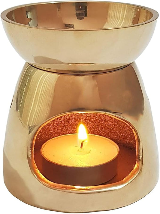 Brass Oil Burner with Candle for Diffuser Oils for Stress Relief