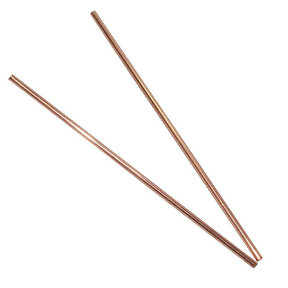 AIA India Pure Copper Plain Drinking Straws 8 Inch