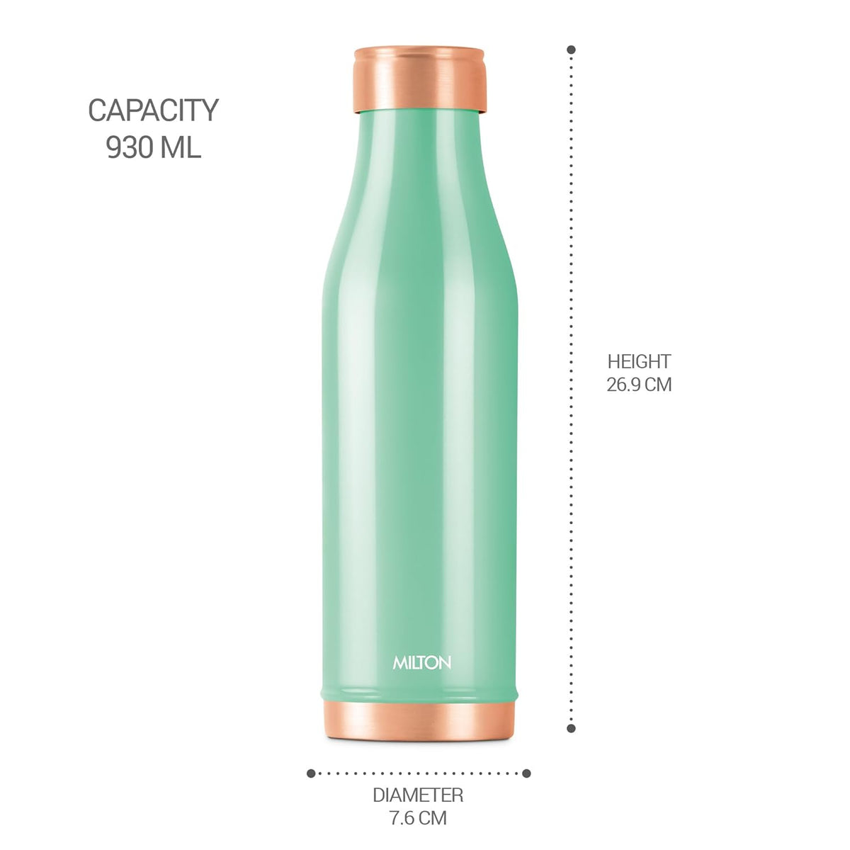 MILTON Copper Charge Water Bottle, 930 ml