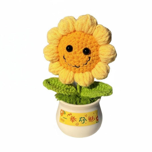 Crochet Sun-Kissed Bloom Great Gift Handmade Potted Sun-Kissed - image 1