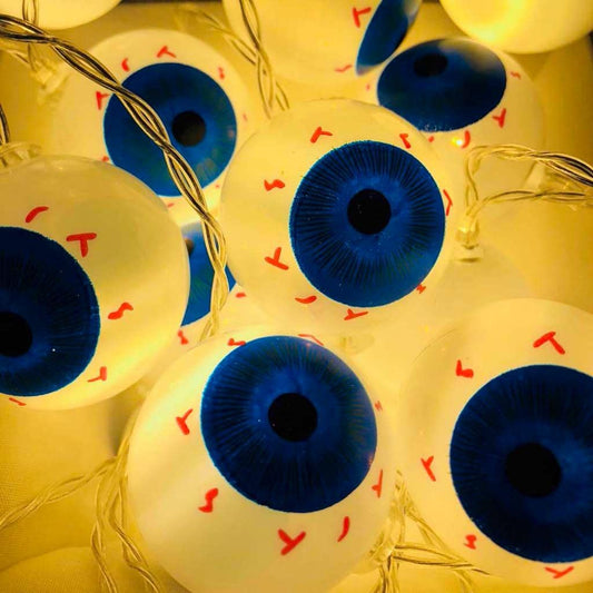 HEAVENGLOW 10 LED Halloween Eyeball String Lights Battery Operated Warm White