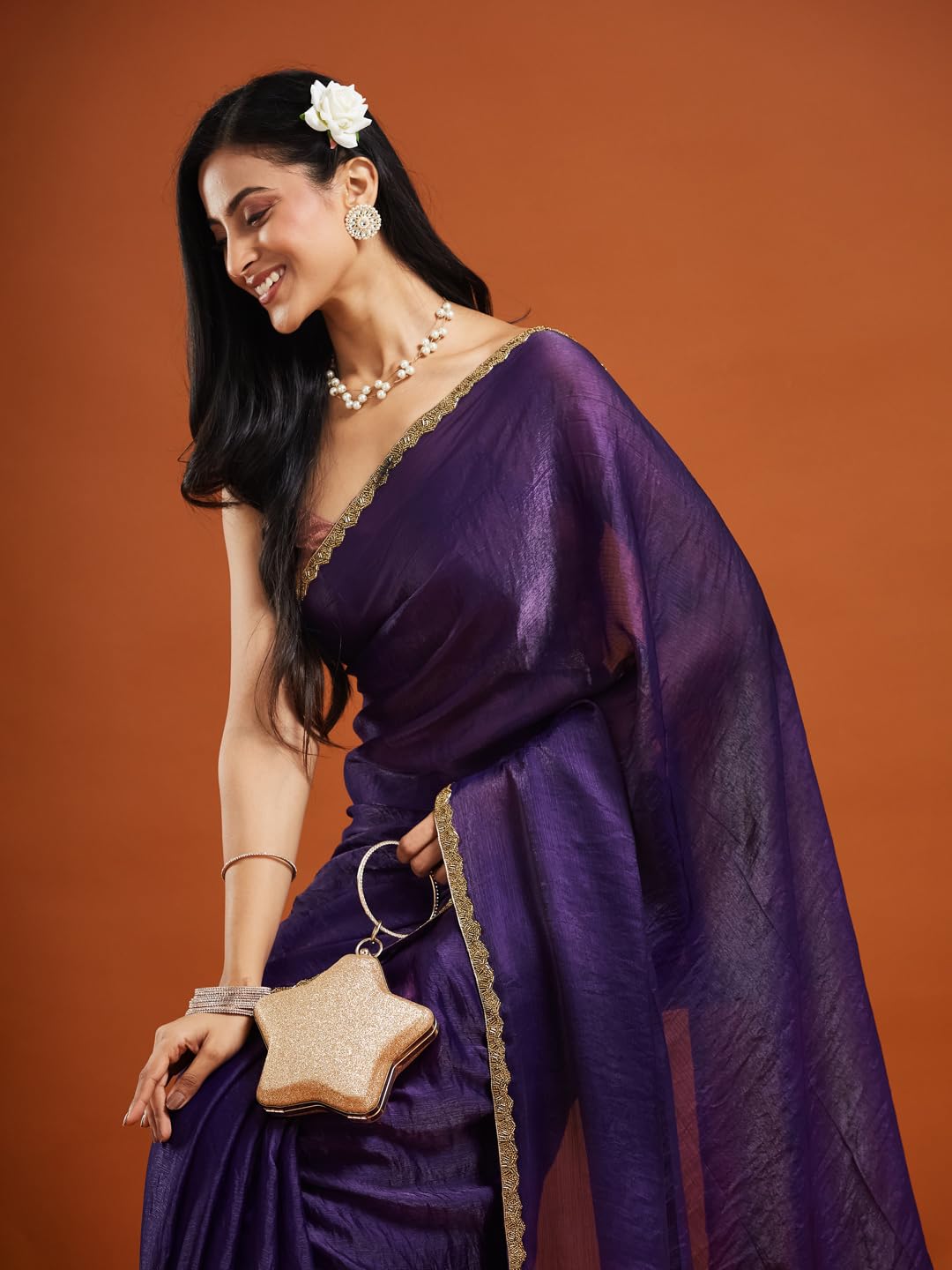 Vasthrlay Red Embroidery Saree with elegant ethnic styling