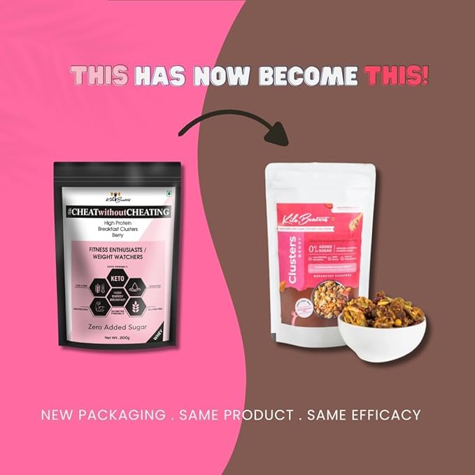 Kilobeaters Clusters Muesli | Low Carb Breakfast Cereals 