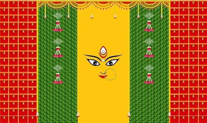 Backdrop Cloth Pooja Decoration Traditional