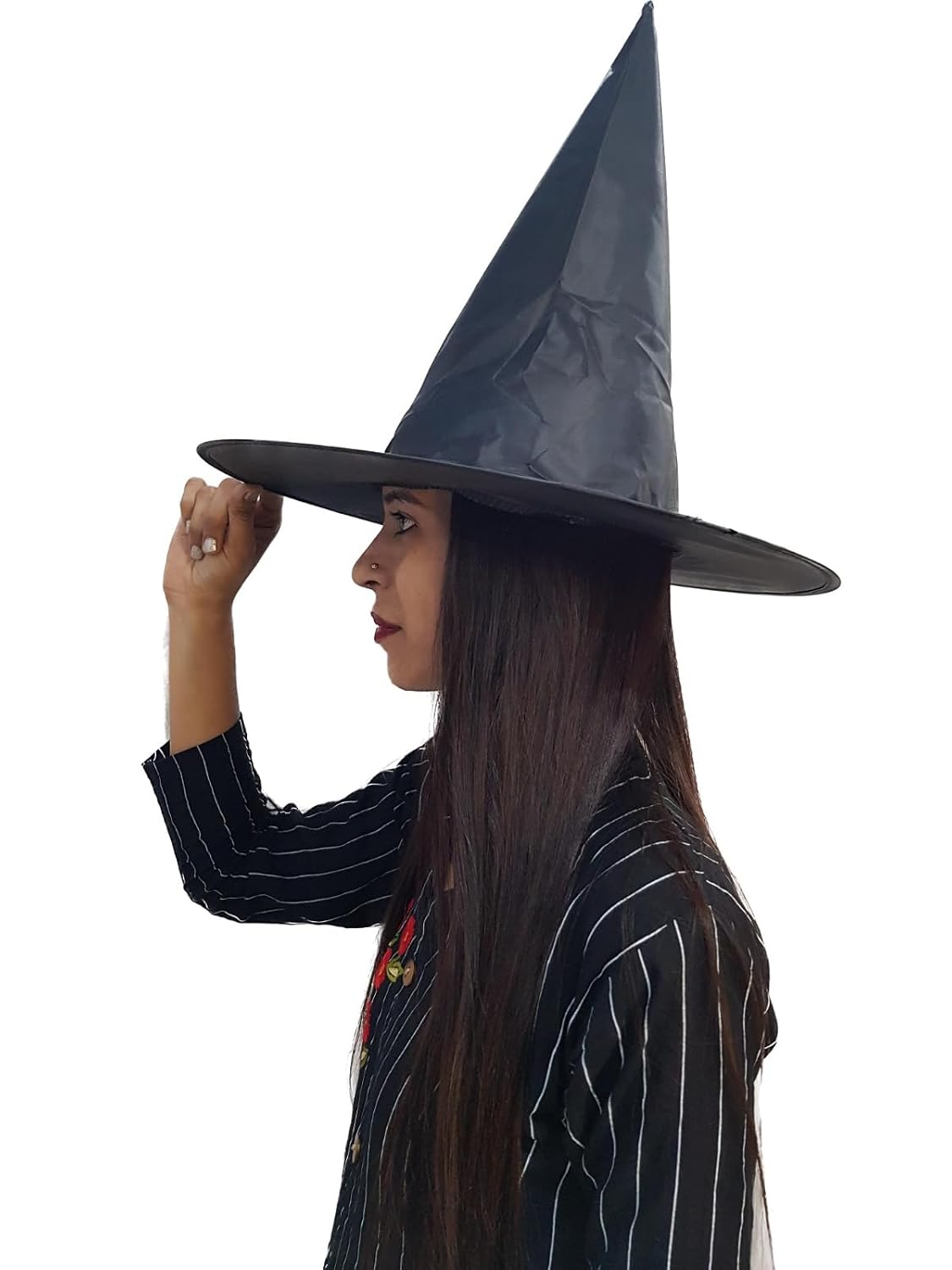 BookMyCostume Adults Black Witch Hat Halloween Costume Accessory