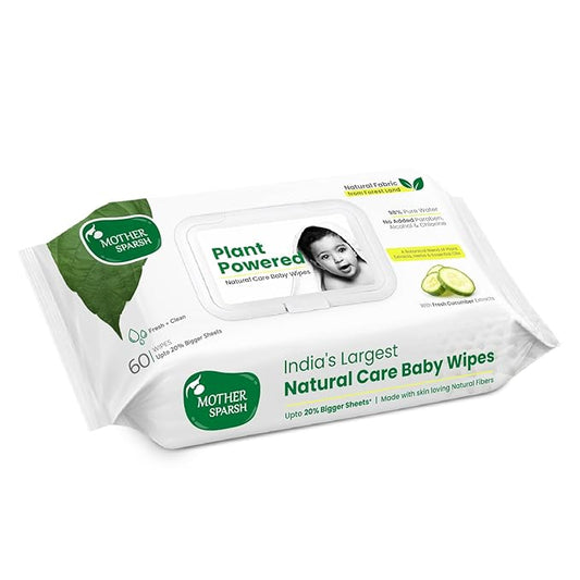 Mother Sparsh Plant Powered Natural Baby Wipes with Cucumber