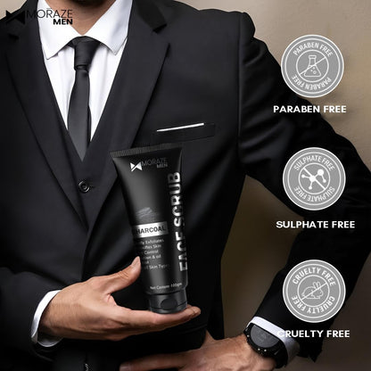 Moraze Cosmetics Men Activated Charcoal Face Wash for deep cleansing and a fresh glow. - Image 5