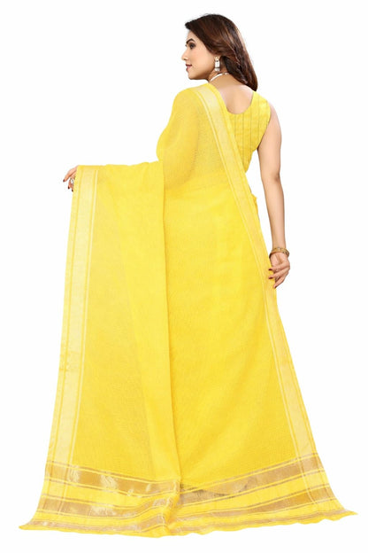 Vasthrlay Gold Traditional Saree with elegant ethnic styling