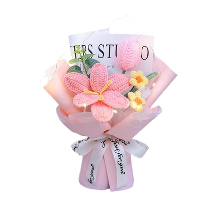 Crochet Flower Bouquet, Pink - image 2