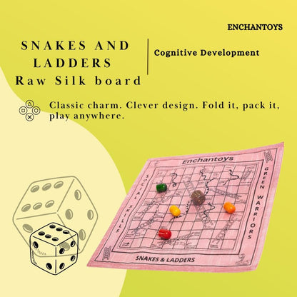 Snakes and ladders Cotton Fabric Board Game