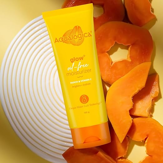 Aqualogica Glow+ Oil Free Moisturizer with Papaya & Vitamin C for Glowing Skin 100g