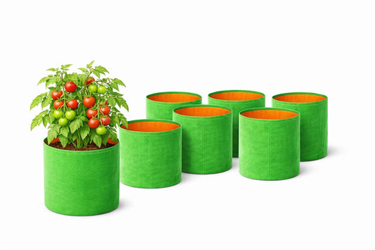 Alam Industries HDPE Round Grow Bag 12 x 12 inch Green Pack of 6