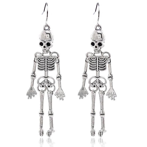 Skull Earrings Dangle Skeleton Bone Drop Earrings
