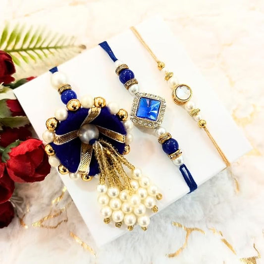 Nutrisnacksbox 13 Item Rakshabandhan Gift for Brother with 2 Rakhi and 1 Lumba - PUSHMYCART