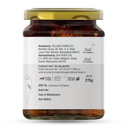 Soul Garlic Pickle in Olive Oil 275 Grams - PUSHMYCART